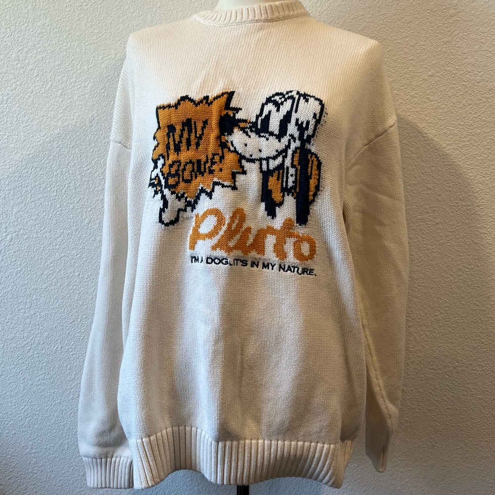Zara Disney Pluto knit chunky sweater